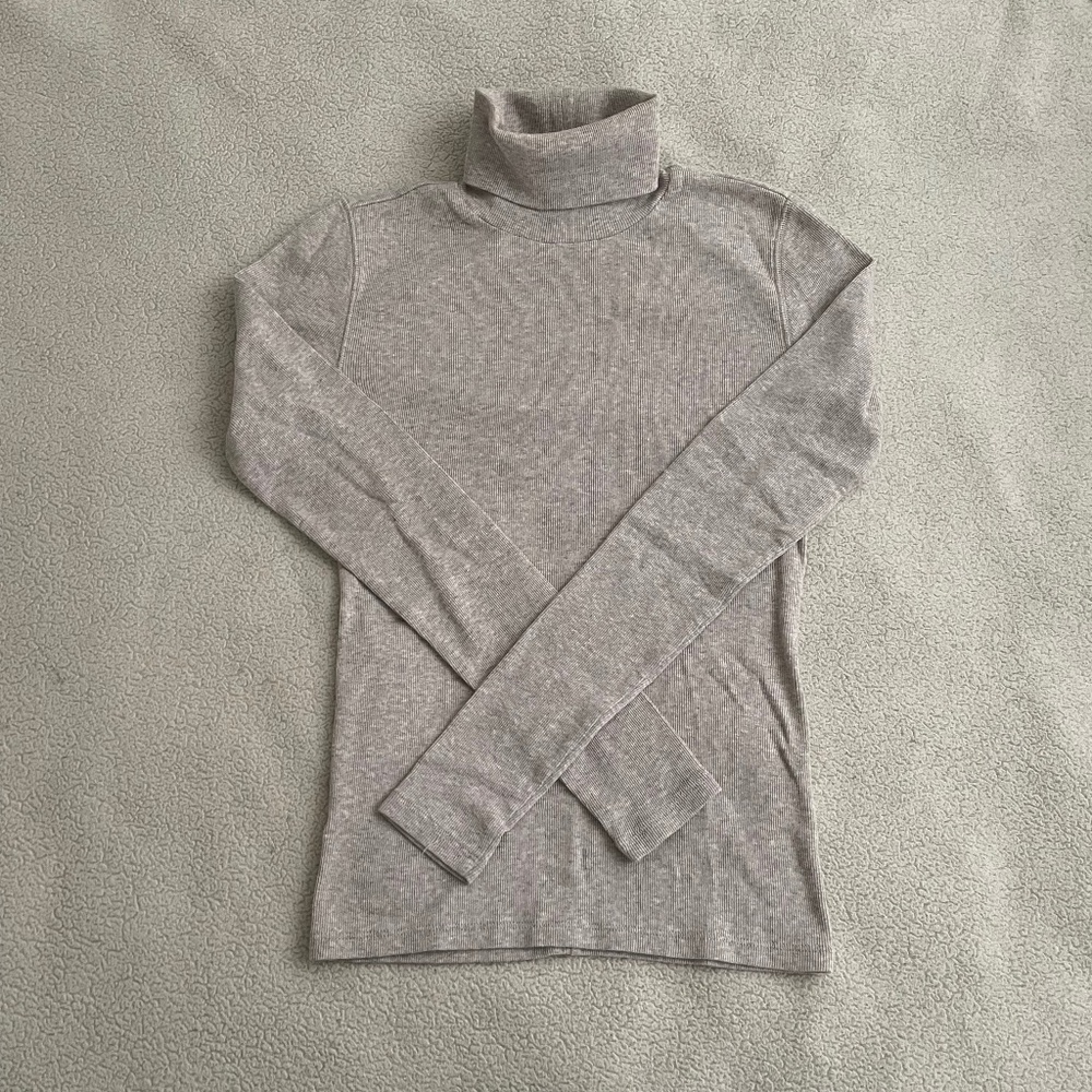 Everlane Pima Micro-Rib Turtleneck T-Shirt